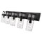 Z-Lite Fontaine 5 Light Vanity, Matte Black & Clear 3035-5V-MB - alternate 8